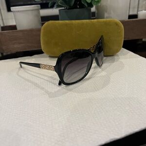 Versace Black and Gold Sunglasses